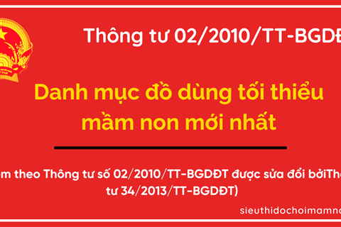 Thông tư số 02/2010/TT-BGDĐT quy định về đồ dùng đồ chơi mầm non