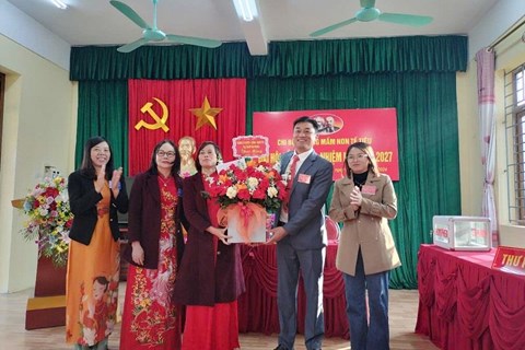 Đại hội Chi bộ trường Mầm non Tế Tiêu nhiệm kỳ 2025 - 2027